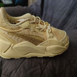 Kids Gold Sneakers